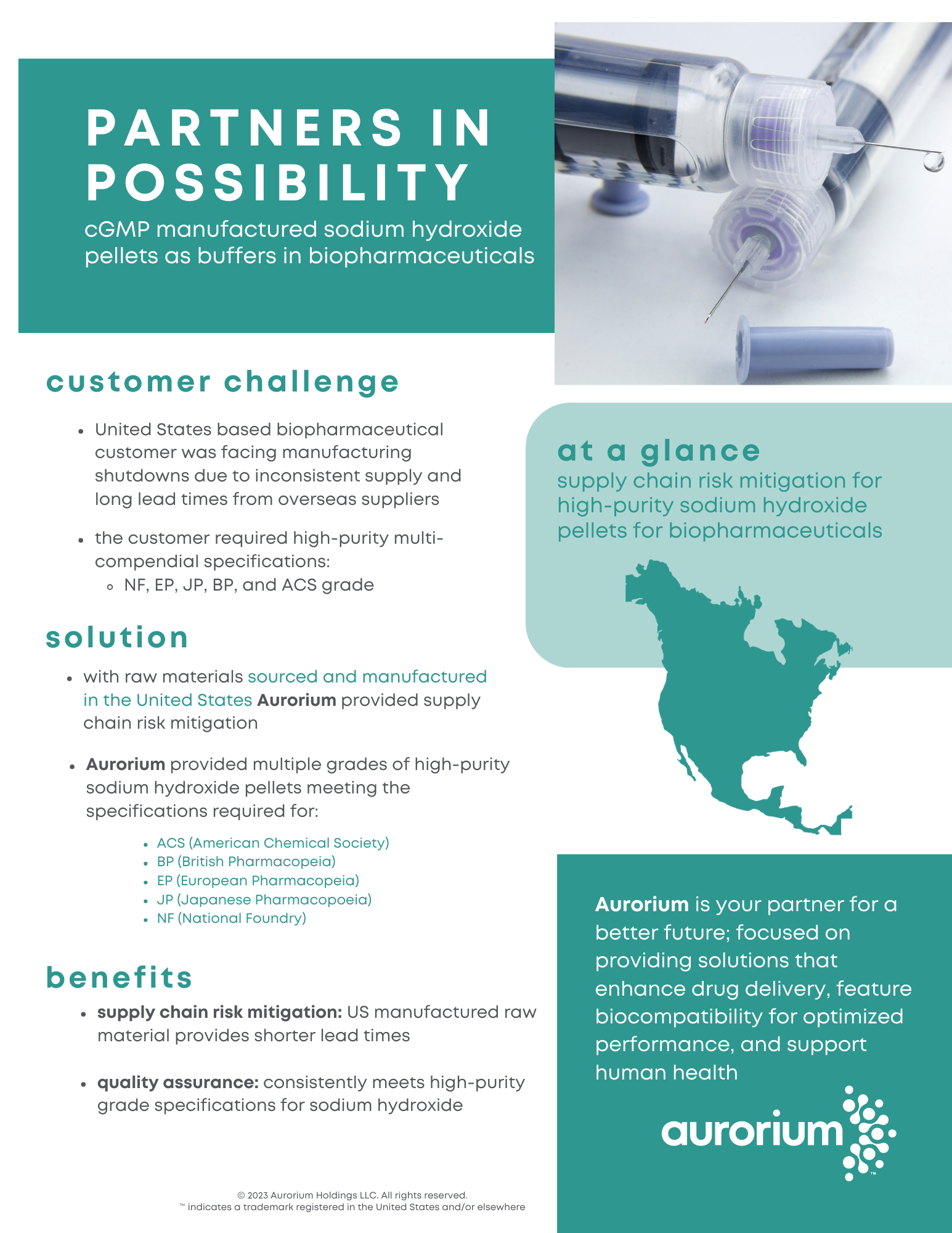 sodium hydroxide pellets as buffers in biopharmaceuticals Aurorium